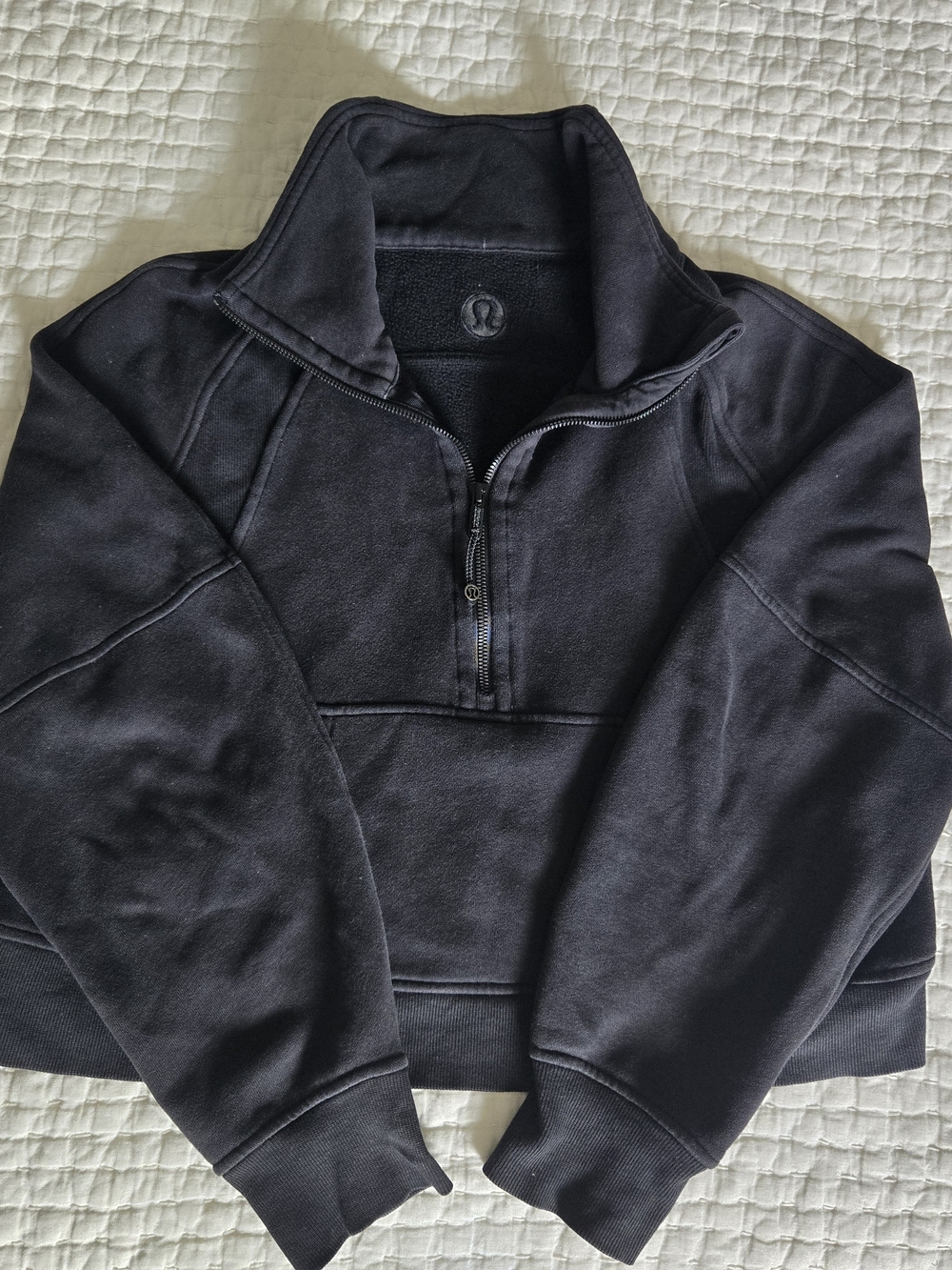 LULULEMON Scuba Oversized Funnel-Neck Half Zip, Size M/L *BLACK*